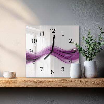 Square wall clock Abstract Lines