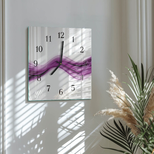 Square wall clock Abstract Lines