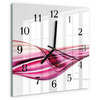 Square wall clock Abstract Lines