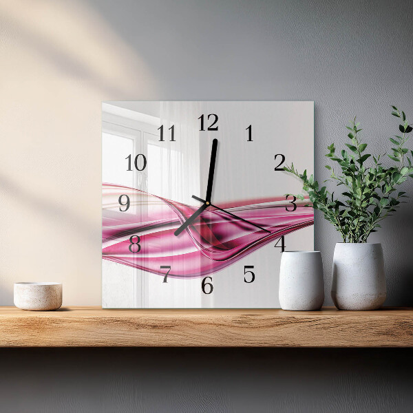 Square wall clock Abstract Lines