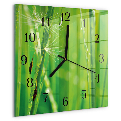 Square wall clock Grass
