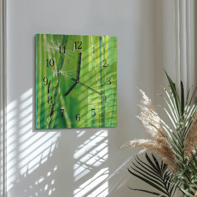Square wall clock Grass