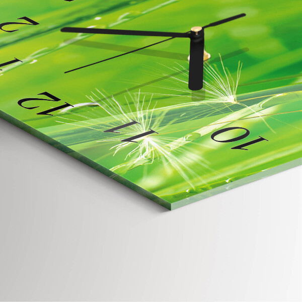 Square wall clock Grass