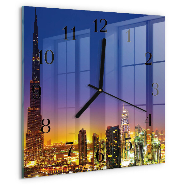 Square wall clock Horizon Dubai