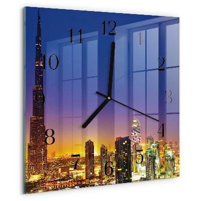 Square wall clock Horizon Dubai