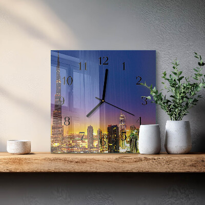 Square wall clock Horizon Dubai