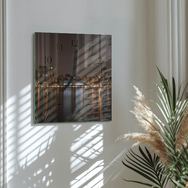 Square wall clock Horizon
