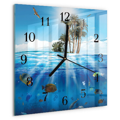 Square wall clock Fish Island