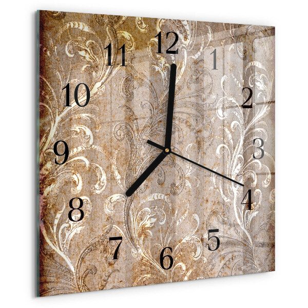 Square wall clock Flower Pattern