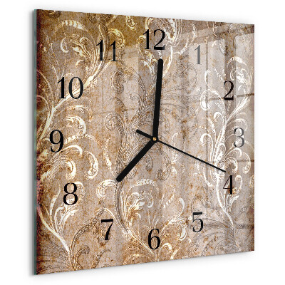 Square wall clock Flower Pattern