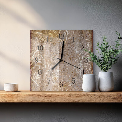 Square wall clock Flower Pattern