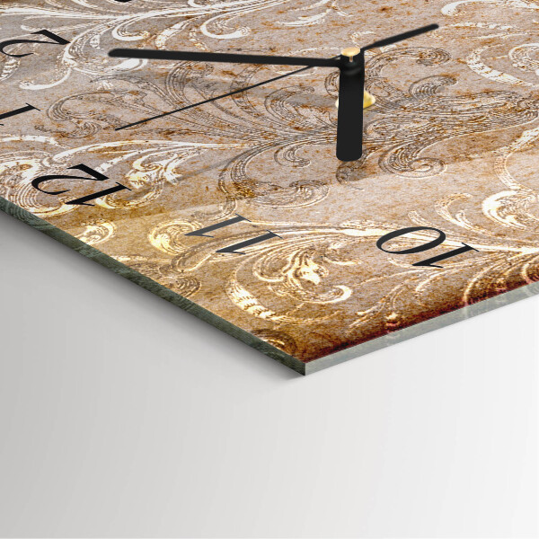 Square wall clock Flower Pattern