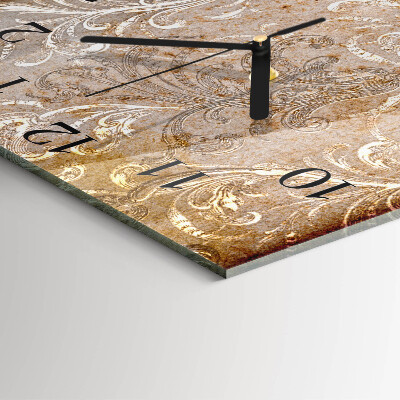 Square wall clock Flower Pattern