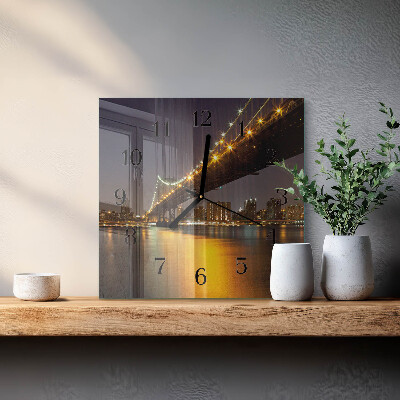 Square wall clock Horizon Bridge