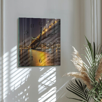 Square wall clock Horizon Bridge