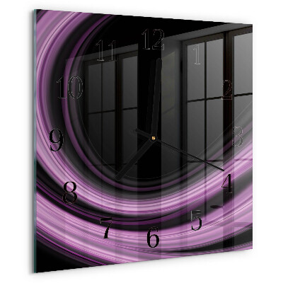 Square wall clock Abstract Lines
