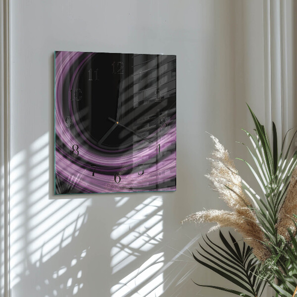 Square wall clock Abstract Lines