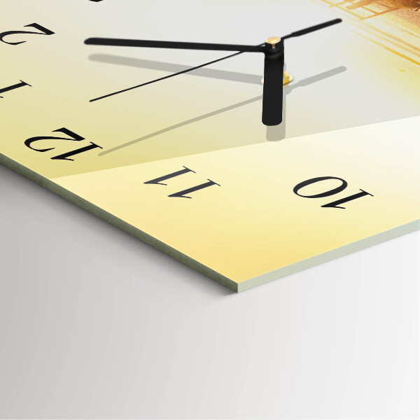 Square wall clock Beach Path