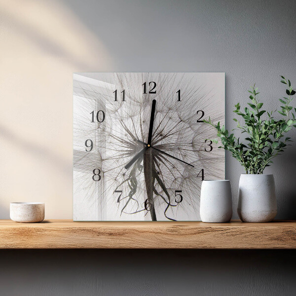 Square wall clock Dandelion