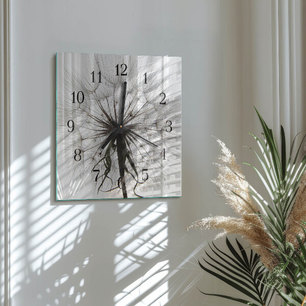 Square wall clock Dandelion