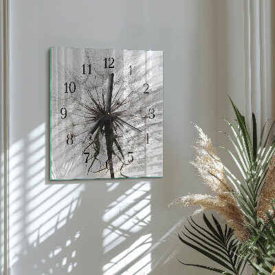 Square wall clock Dandelion