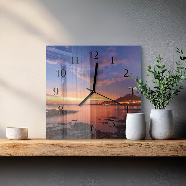 Square wall clock Sea Island