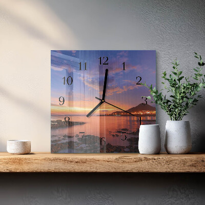 Square wall clock Sea Island