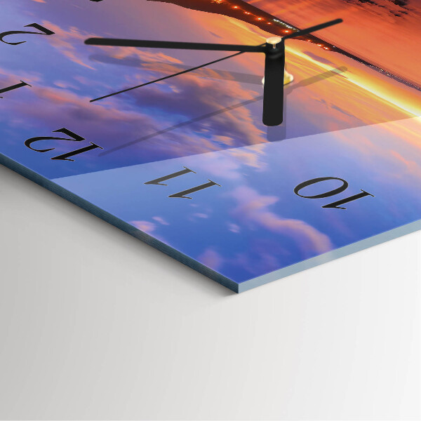 Square wall clock Sea Island
