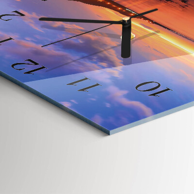 Square wall clock Sea Island