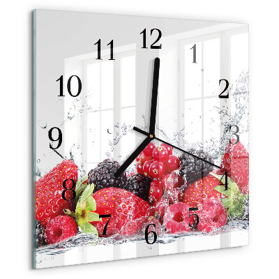 Square wall clock Fruit