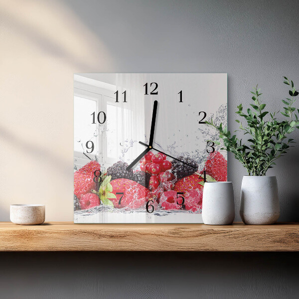 Square wall clock Fruit