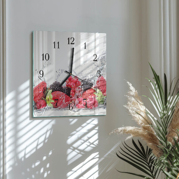 Square wall clock Fruit