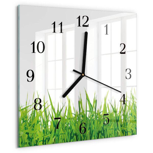 Square wall clock Grass