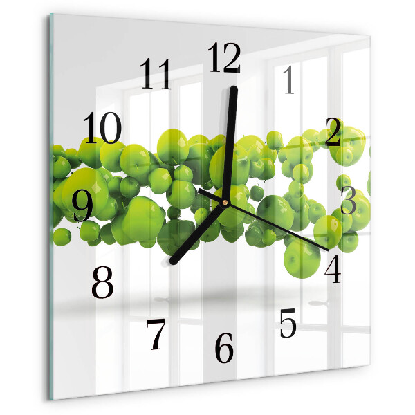 Square wall clock Apples