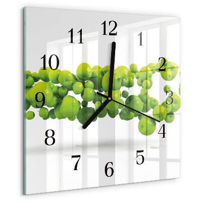 Square wall clock Apples