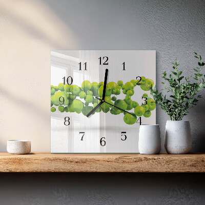 Square wall clock Apples
