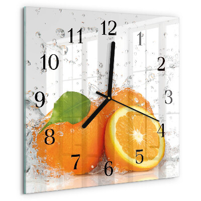 Square wall clock Oranges