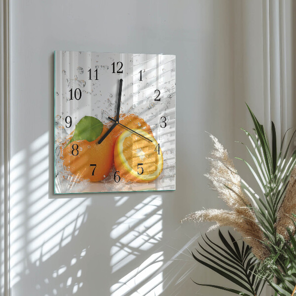 Square wall clock Oranges
