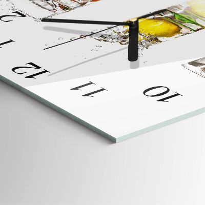 Square wall clock Fruit Glasses