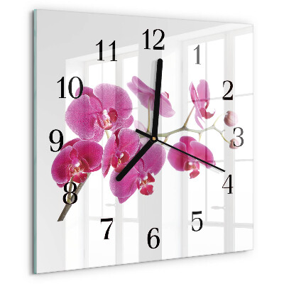 Square wall clock Orchid
