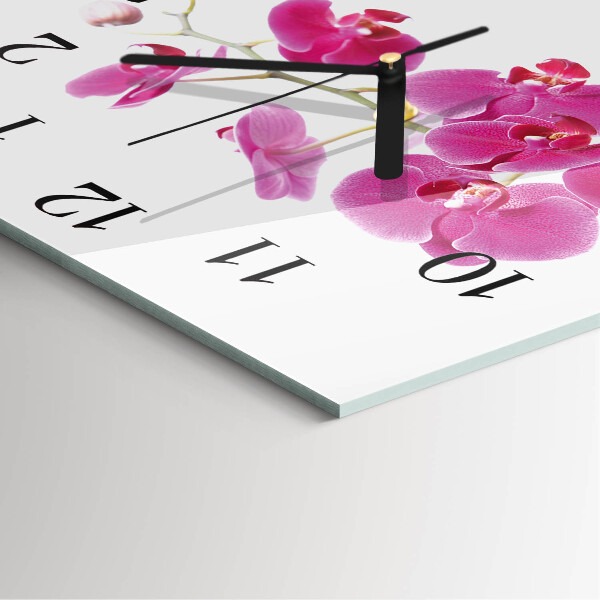 Square wall clock Orchid