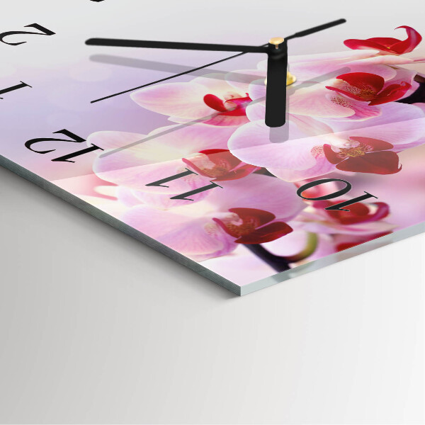 Square wall clock Orchid