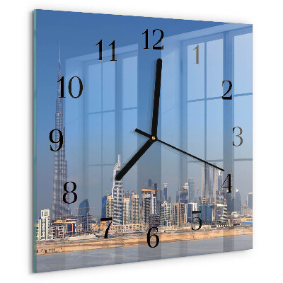 Square wall clock Dubai Horizon