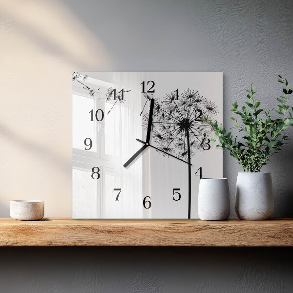 Square wall clock Dandelion