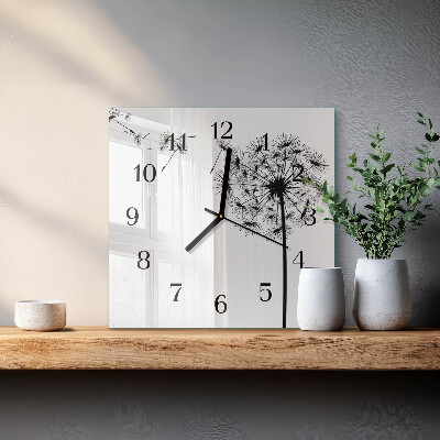 Square wall clock Dandelion