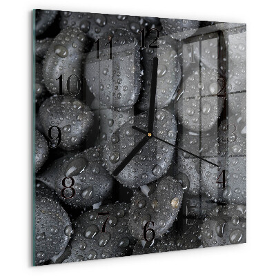 Square wall clock Stones Water
