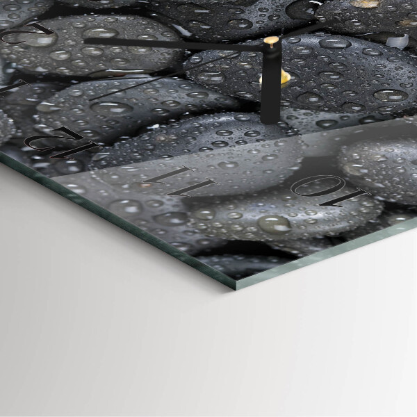 Square wall clock Stones Water