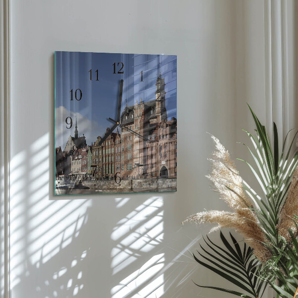 Square wall clock Gdansk