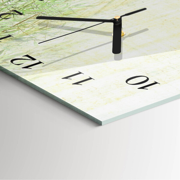 Square wall clock Bamboo Plant