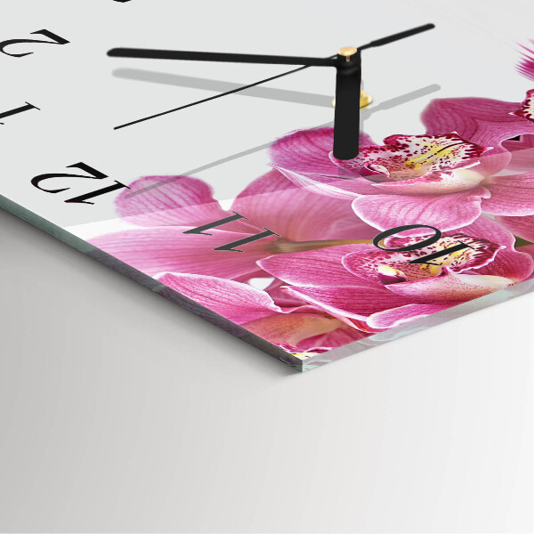 Square wall clock Orchid